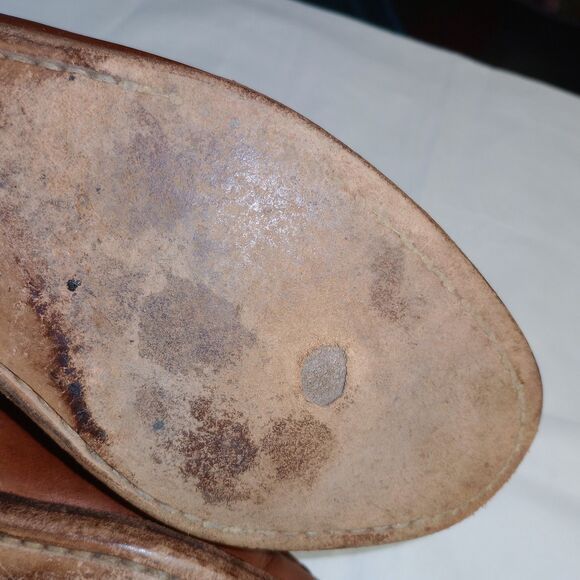 Allen Edmonds Maxfield Brown Tassel Loafers Woven Leather 8.5 D Made In USA 1713 - Picture 11 of 11